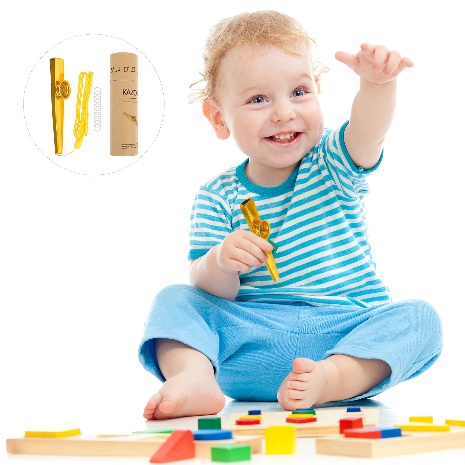 Musical Instrument Kazoo - 1 zestaw metalowego kazoo, kompaktowy, lekki