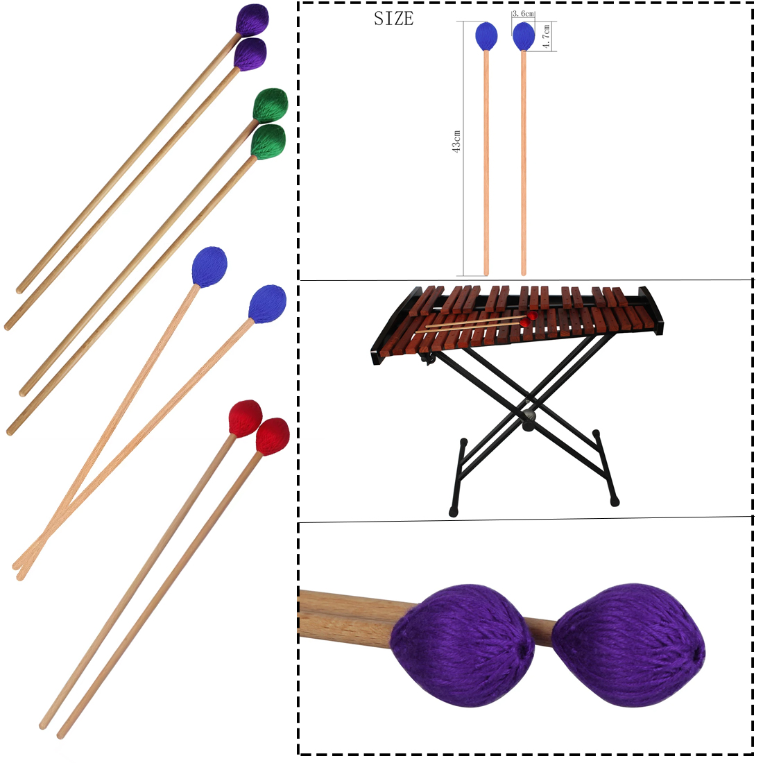 Profesjonalne pałeczki do mari – Musical Instrument Marimba recenzja i cena