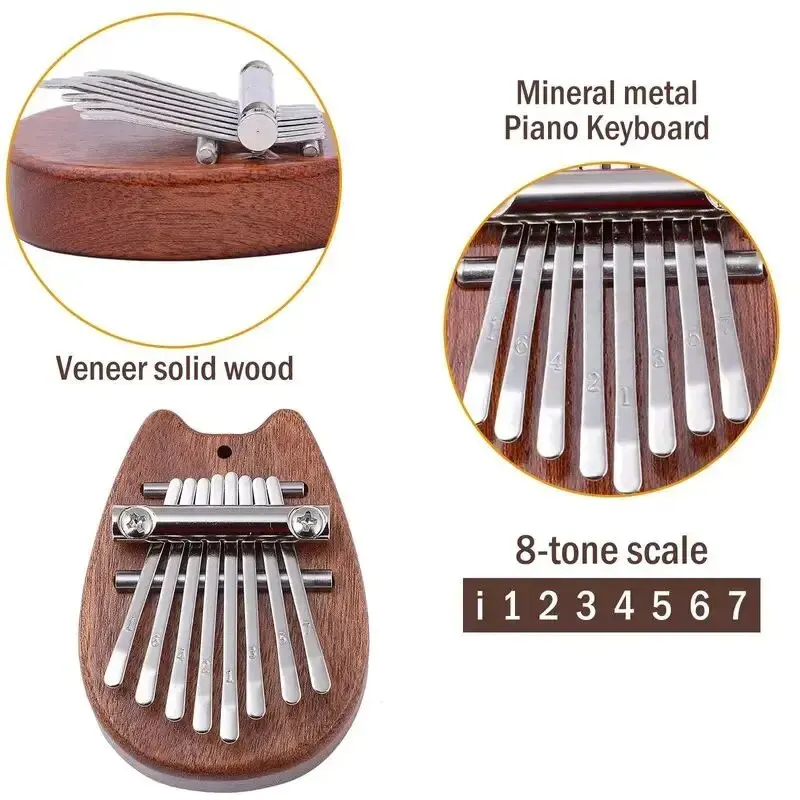 8 Key Mini Wood Kalimba Wysoki – Musical Instrument Marimba recenzja i cena